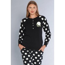 Kadın Pamuklu Uzun Kollu Pijama Takımı Dowry 09-272