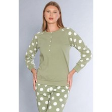 Kadın Pamuklu Uzun Kollu Pijama Takımı Dowry 09-272