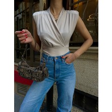 Lifera Vatkalı Sandy Drapeli Bluz