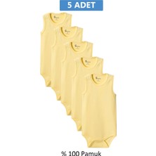 Marsilyan Sarı Askılı Body Zıbın 7-12 Yaş Çocuklar Için (5 Adet) Alttan Çıtçıtlı Özel Gereksini