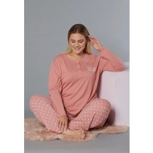 Büyük Beden Battal Uzun Kol Pijama Takımı Dowry B09-171