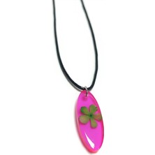 Marsilyan Kartopu Çiçeği Oval Epoksi Kolye