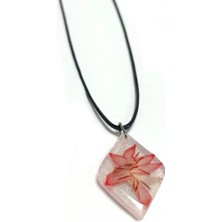 Marsilyan Tesbih Çiçeği Baklava Dilimli Epoksi Kolye