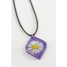 Marsilyan Papatya Köşeli Epoksi Kolye