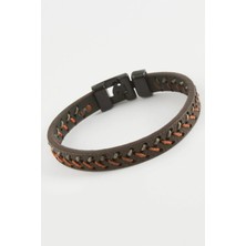 Marsilyan Ip Işlemeli Kaliteli Suni Deri Bileklik