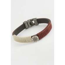 Marsilyan Pusula Kaliteli Suni Deri Bileklik