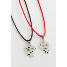 Marsilyan Ateş ve Su 2'li Vinlex Deri Kolye