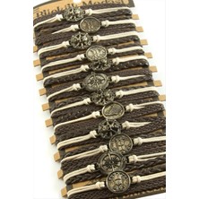 Marsilyan Metal Aparatlı Vinlex Deri Bileklik