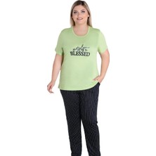 Büyük Beden Battal Kısa Kol Pijama Takımı Alperi B78-92