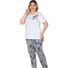 Büyük Beden Battal Kısa Kol Pijama Takımı Alperi B78-106