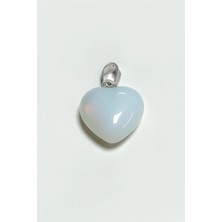 Marsilyan Aytaşı Kalpli Doğaltaş Kolye Ucu Küçük 1,5 cm