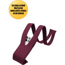 3D Örgü Phone Pocket Tüm Telefonlarla Uyumlu Telefon Askı Kılıfı 40 cm