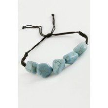 Marsilyan Turkuaz Doğaltaşlı Bileklik