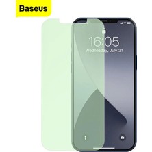Marsilyan Baseus  Iphone 12/ 12 Pro 6.1 0.30MM Full Tempered Cam Ekran Koruyucu 2set ANTI-BLUELIGHT-(5775)