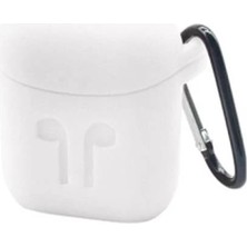 Marsilyan Ally Apple Airpods Için  Silikon Kılıf ANAHTARLIKLI-(5775)