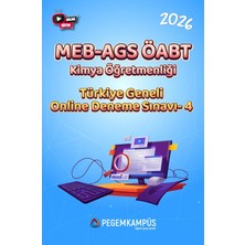 Pegem Kampüs 2026 MEB-AGS ÖABT Kimya Öğretmenliği Türkiye Geneli Online Deneme