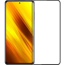 Marsilyan Xiaomi Poco X3 Full Glue Tempered Full Cam Ekran KORUYUCU-(5775)
