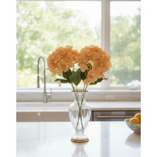 Bakburaya Yapay Çiçekçilik Yapay 5 Dallı Yavruağzı Ortanca Ev Vazo Dekor Süsü