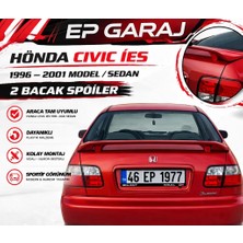 Honda Ies Civic 1996-2001 Model Sedan Uyumlu Ledli 2 Bacak Spoiler