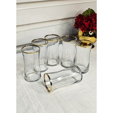 SEÇKİNEV Seçkinev Heybeli Su&meşrubat Bardağı Gold&füme Gerçek Yaldızlı 355CC