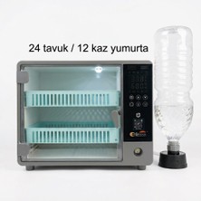 Efe Kuluçka Makineleri Tam Otomatik Hobi Kuluçka Makinesi 24 Tavuk / 12 Kaz Yumurtası
