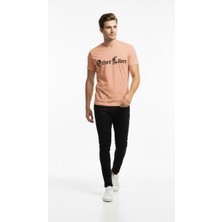 Erkek Modern Baskılı Günlük T-Shirt