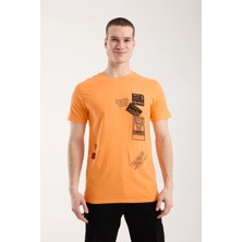 Maxi Modena Erkek Grafik Baskılı T-Shirt Sportif Kesim Günlük Kullanım