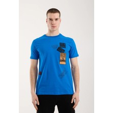 Maxi Modena Erkek Grafik Baskılı T-Shirt Sportif Kesim Günlük Kullanım