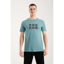 Maxi Modena Erkek Minimal Grafik Detaylı Rahat T-Shirt