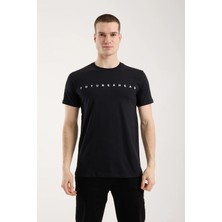 Maxi Modena Erkek Minimal Yazı Detaylı Günlük T-Shirt
