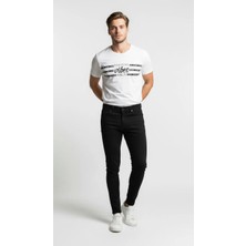 Maxi Modena Erkek Slogan Baskılı Modern Günlük T-Shirt