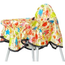 Midimini Sevimli Canavarlar Mama Sandalyesi Örtüsü Yıkanabilir 0 - 4 Yaş İçin Kolay Temizlenebilir