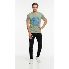 Maxi Modena Erkek Illusion Grafik Baskı Sokak Stil T-Shirt