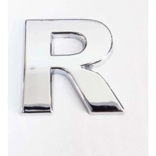 Marsilyan R Harfi Villa Tipi Krom Yapışkanlı 9 cm Harf