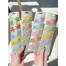 Elas Home Kız Bebek Çocuk Puantiyeli Yıldız Toka 10'lu