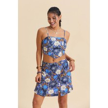 Los Banditos Ayarlanabilir Askılı Sırtı Lastikli Crop Bluz