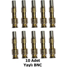 CHESTER Yaylı Bnc Konnektör 10 Adet - Kamera Güvenlik Sistemleri Için Kablo Koruyuculu Bnc Seti