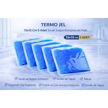 Popüler Sepet Termo Jel 13X13 cm 5 Adet Sıcak Soğuk Kompres Jel Pedi
