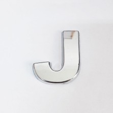 Marsilyan J Harfi Villa Tipi Krom Yapışkanlı 9 cm Harf