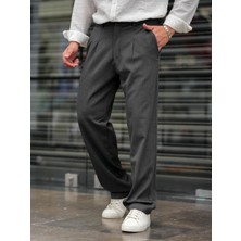 Tarz Cool Erkek Pileli Klasik Baggy Pantolon