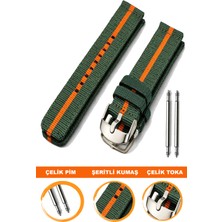  20mm-22mm-24mm saatlerle uyumlu nato kumaş tekstil saat kordonu kayışı f32gr-go
