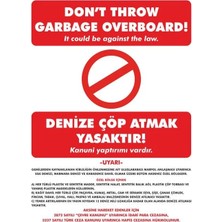 Makri Denize Çöp Atmak Yasaktır Tabelası Levhası