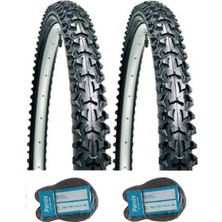 Duranta 24 Jant 24X1.90(2.00/2.10) D2413 Bisiklet Dış Lastiği x 2 Adet + Panda Iç Lastik Seti