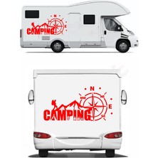Sticker Usta Pusula Dağ Kamp Dağcı 4x4 Offroad Adventure Araba Oto Karavan Sticker 00134