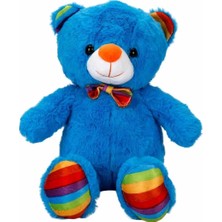 Marsilyan Oturan Kurdeleli Renkli Peluş Ayı 30 cm