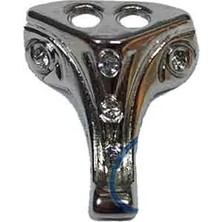 Marsilyan Eco Lounge Moda Taşlı Ahşap Sandık Ayağı, Kutu Ayak 1,5 cm - Nikel, 100 Adet