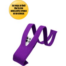 3D Örgü Phone Pocket Tüm Telefonlarla Uyumlu Telefon Askı Kılıfı 80 cm