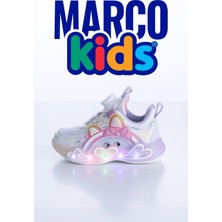 Marco Kids Kız Çocuk Akıllı Bağcık Işıklı Spor Ayakkabı Sneaker 26Y1210