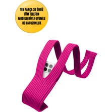 3D Örgü Phone Pocket Tüm Telefonlarla Uyumlu Telefon Askı Kılıfı 80 cm