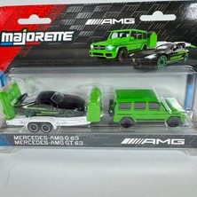 Majorette Deluxe Amg Trailer Mercedes-Amg G 63/ Mercedes-Amg Gt 63 Model Araba Seti